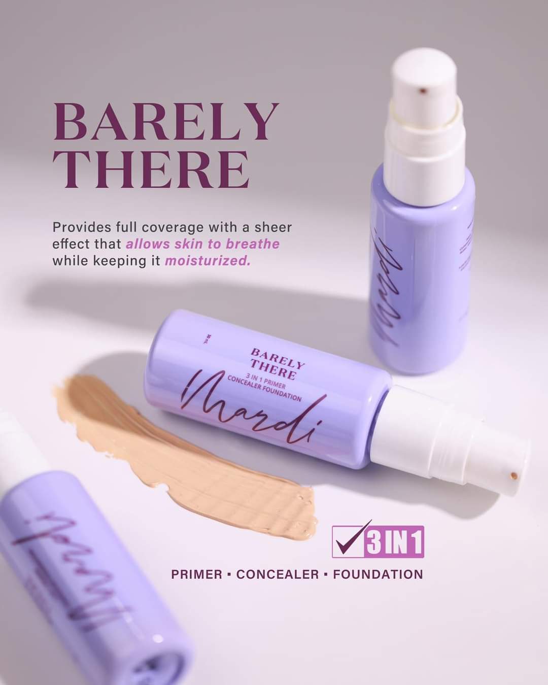 Mardi Barely There 3-in-1 Liquid Foundation (30ml)