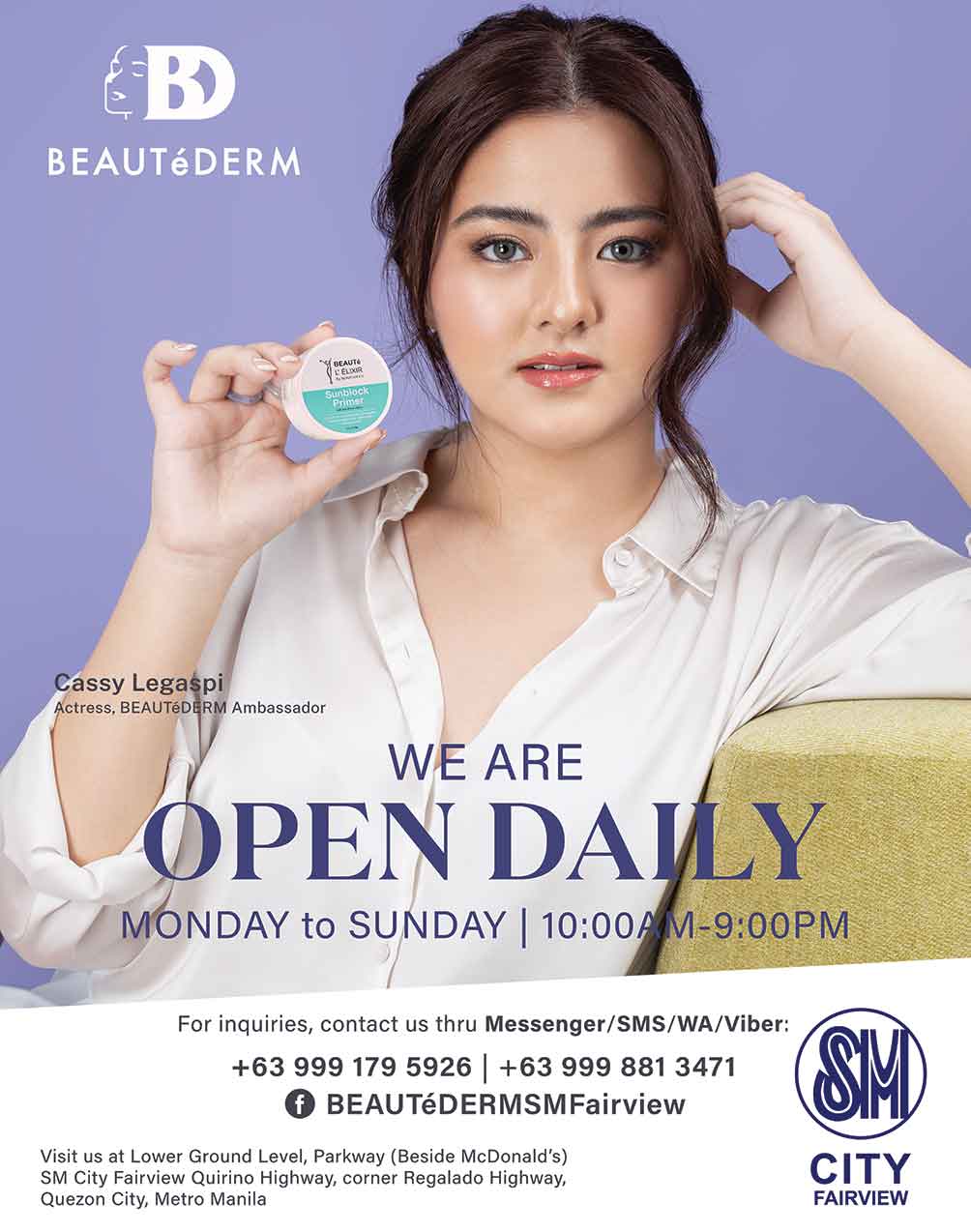 Beautederm SM City Fairview, Cassy Legaspi
