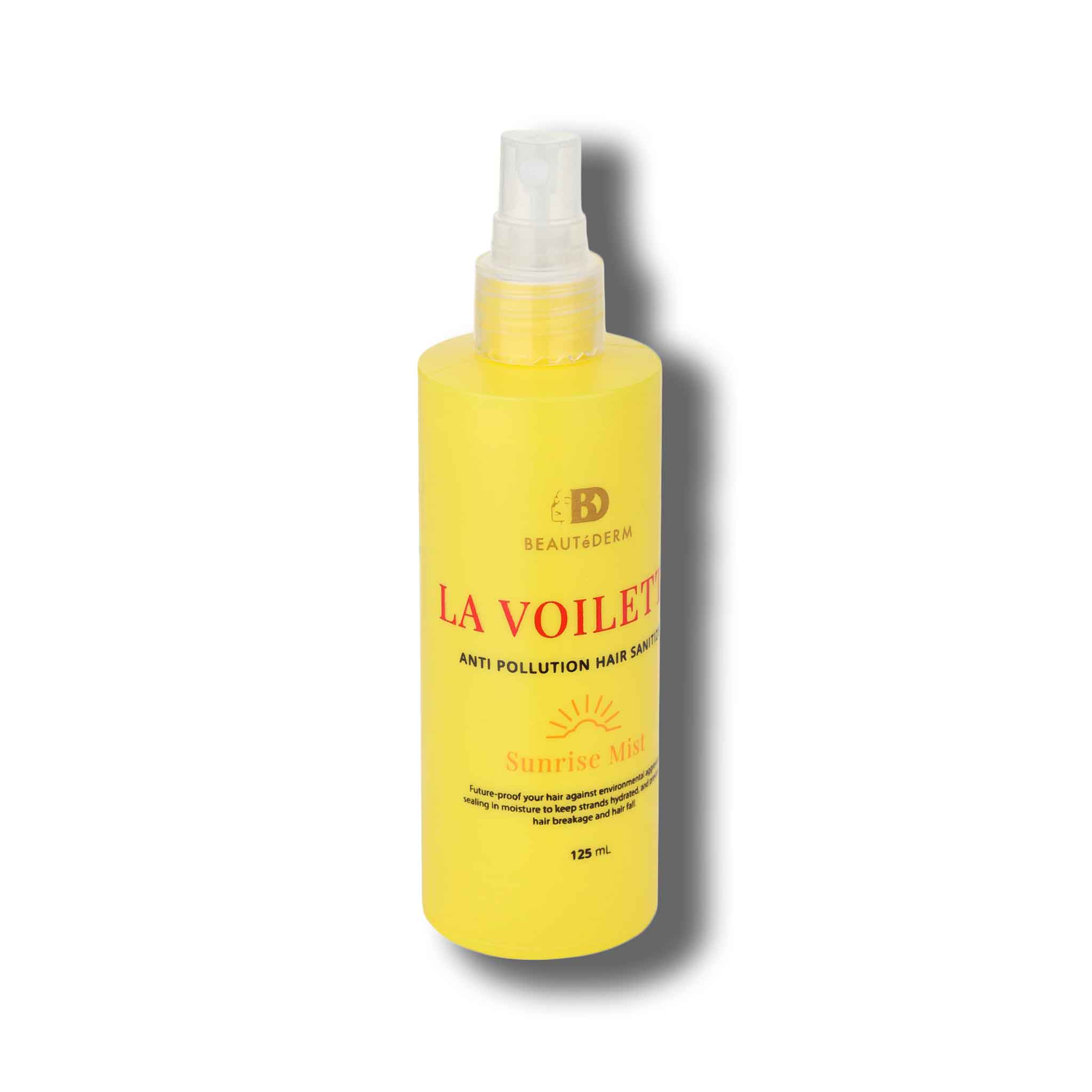 Beautederm La Voilette Hair Mist Anti-pollution Hair Sanitizer Hair Mist, 125ml, Sunrise Mist