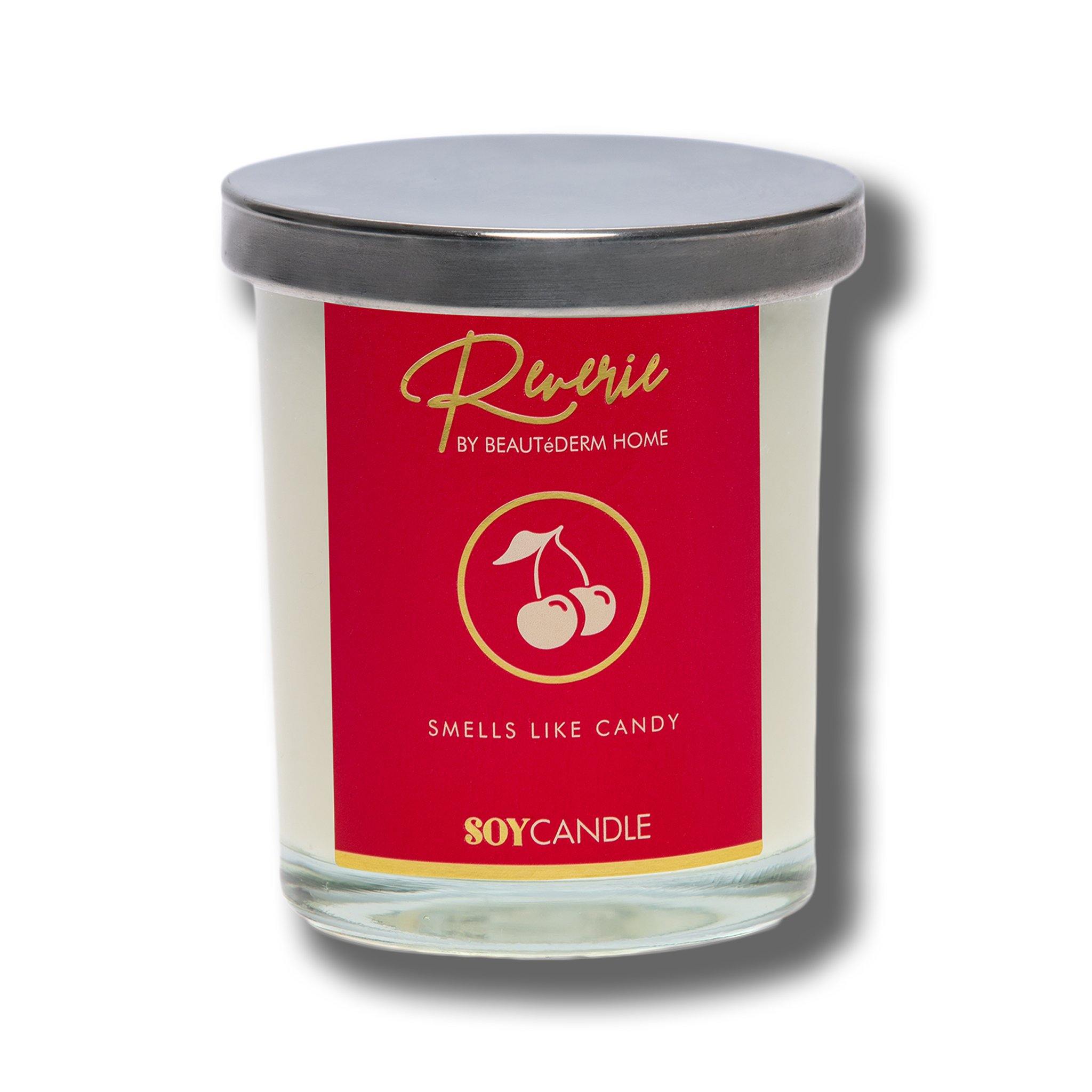 Soy Candle, Smells Like Candy (Cherry Scent), Reverie by Beautederm Home