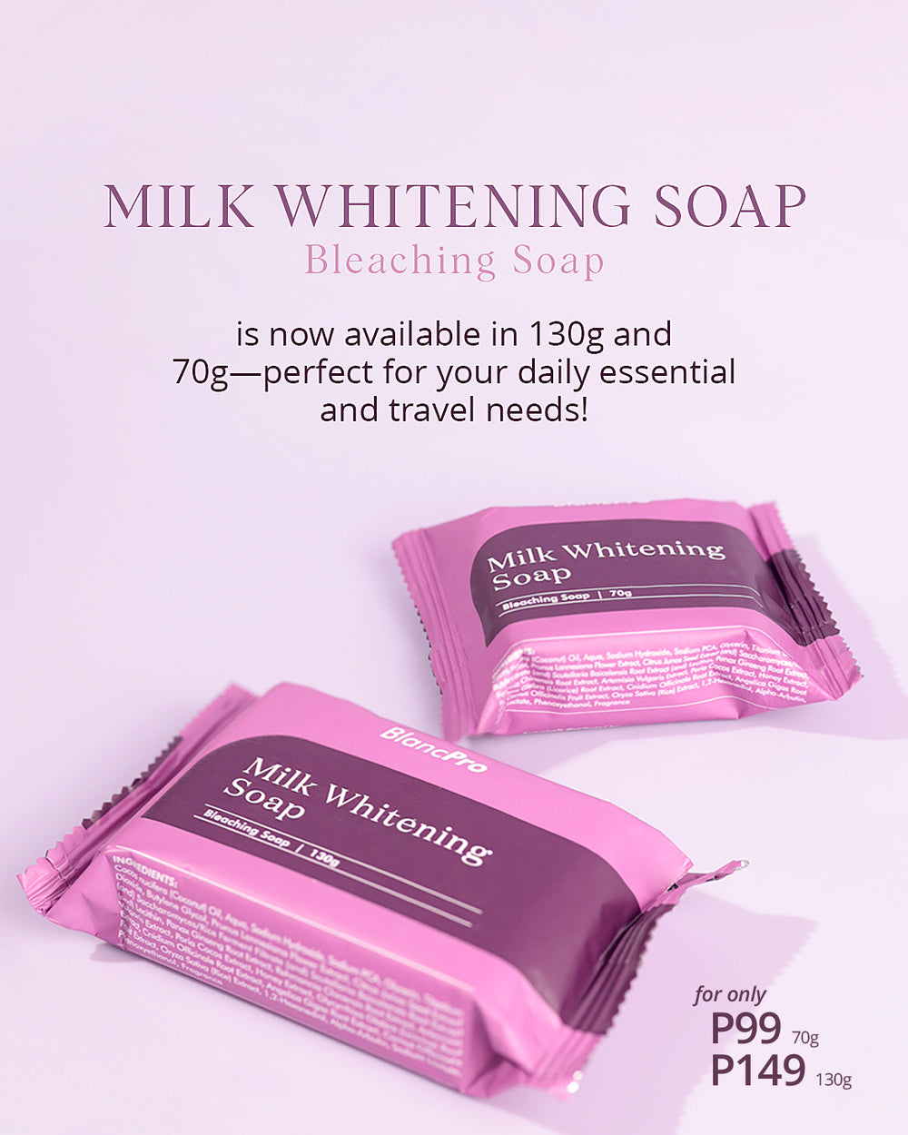 BlancPRO Milk Whitening Soap 130g