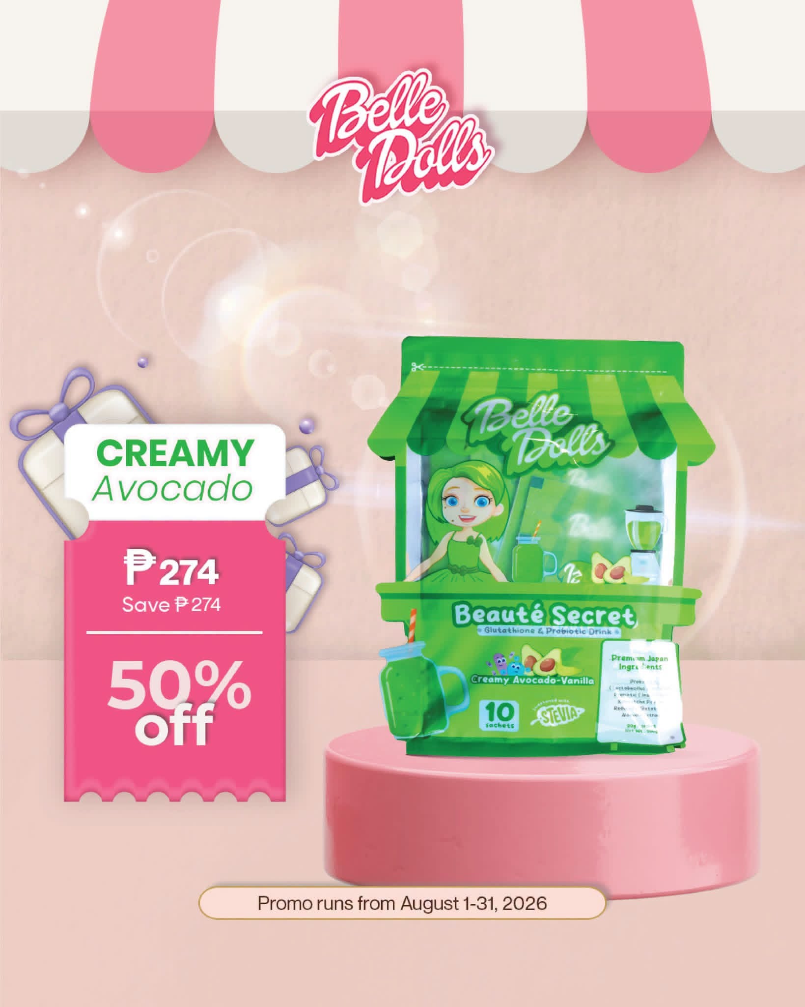50% OFF Belle Dolls Glutathione & Probiotic Drink