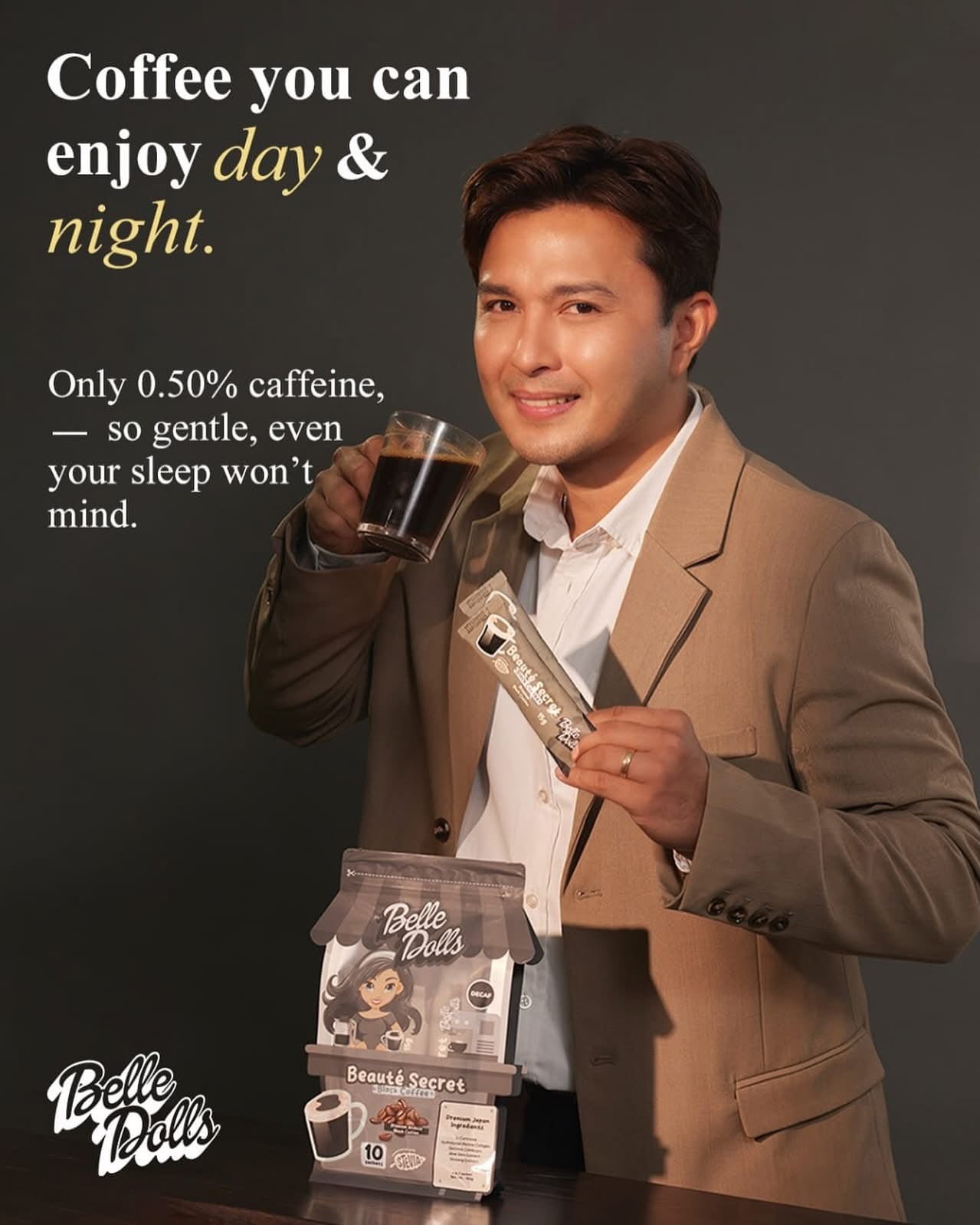 50% OFF Belle Dolls Decaf Coffee 10 Sachets