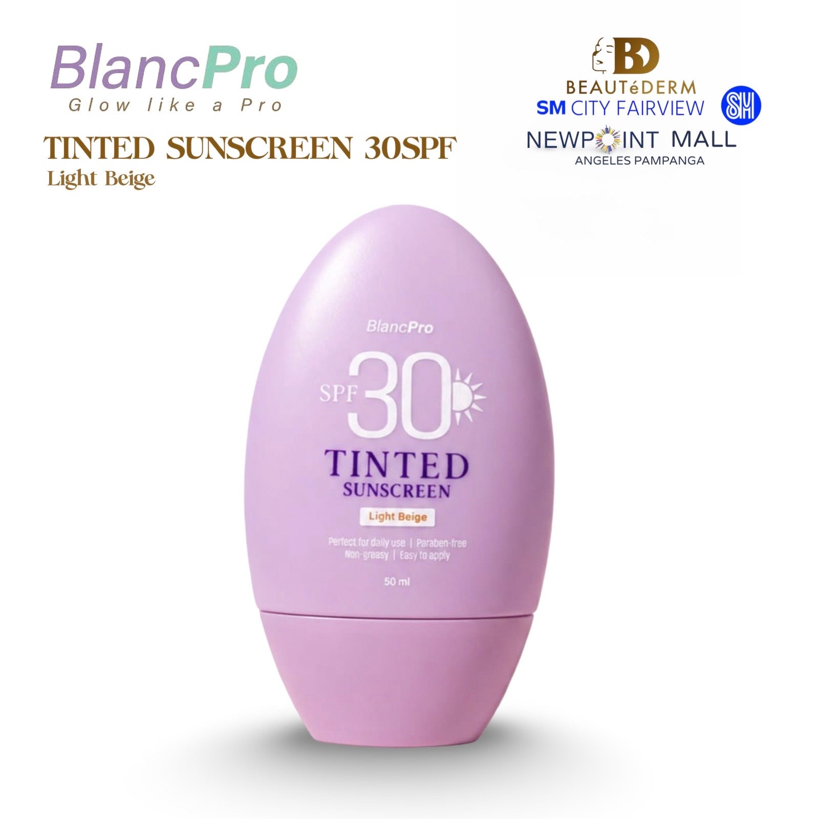 BlancPro Tinted Sunscreen SPF 30 - Light Beige
