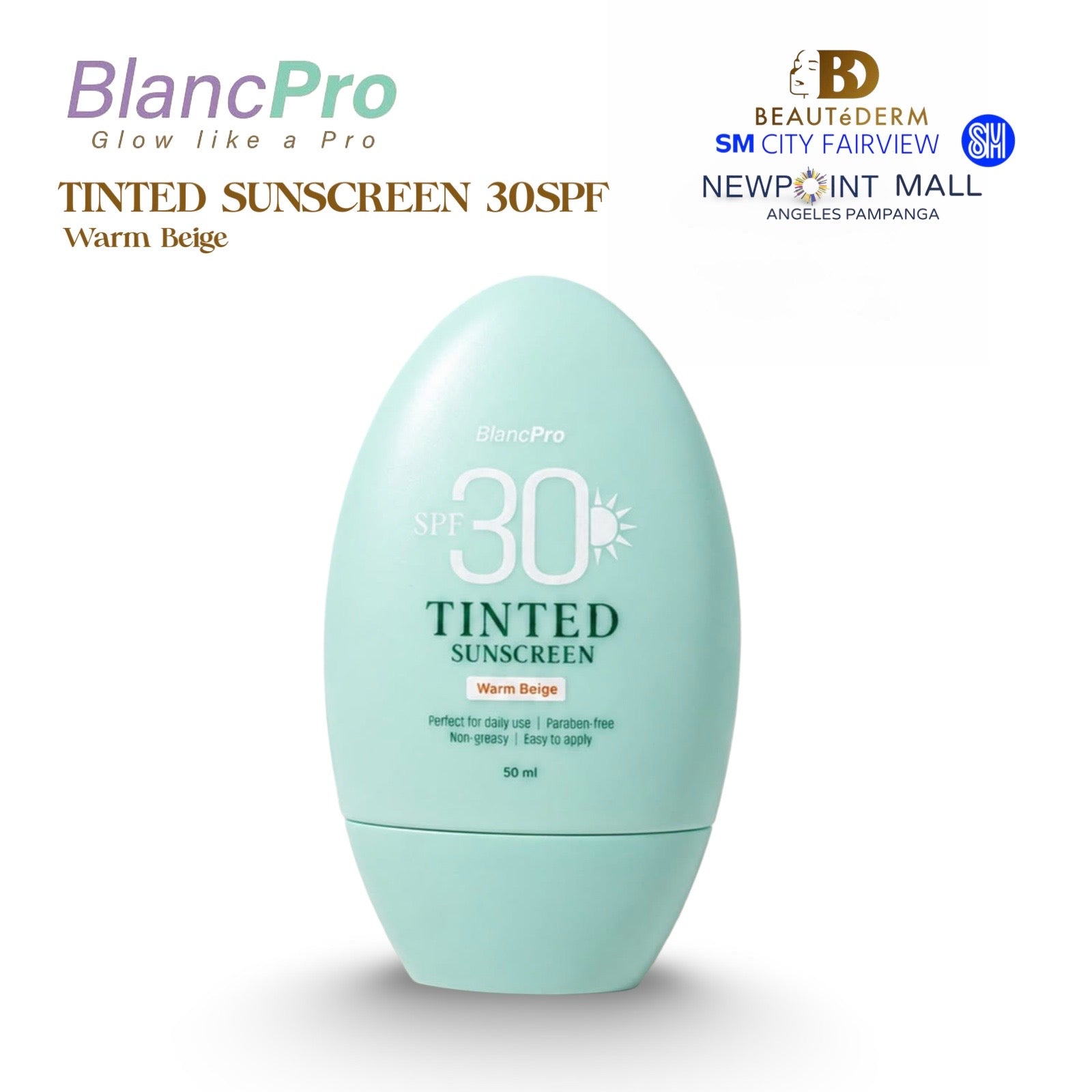 BlancPro Tinted Sunscreen SPF 30 - Warm Beige