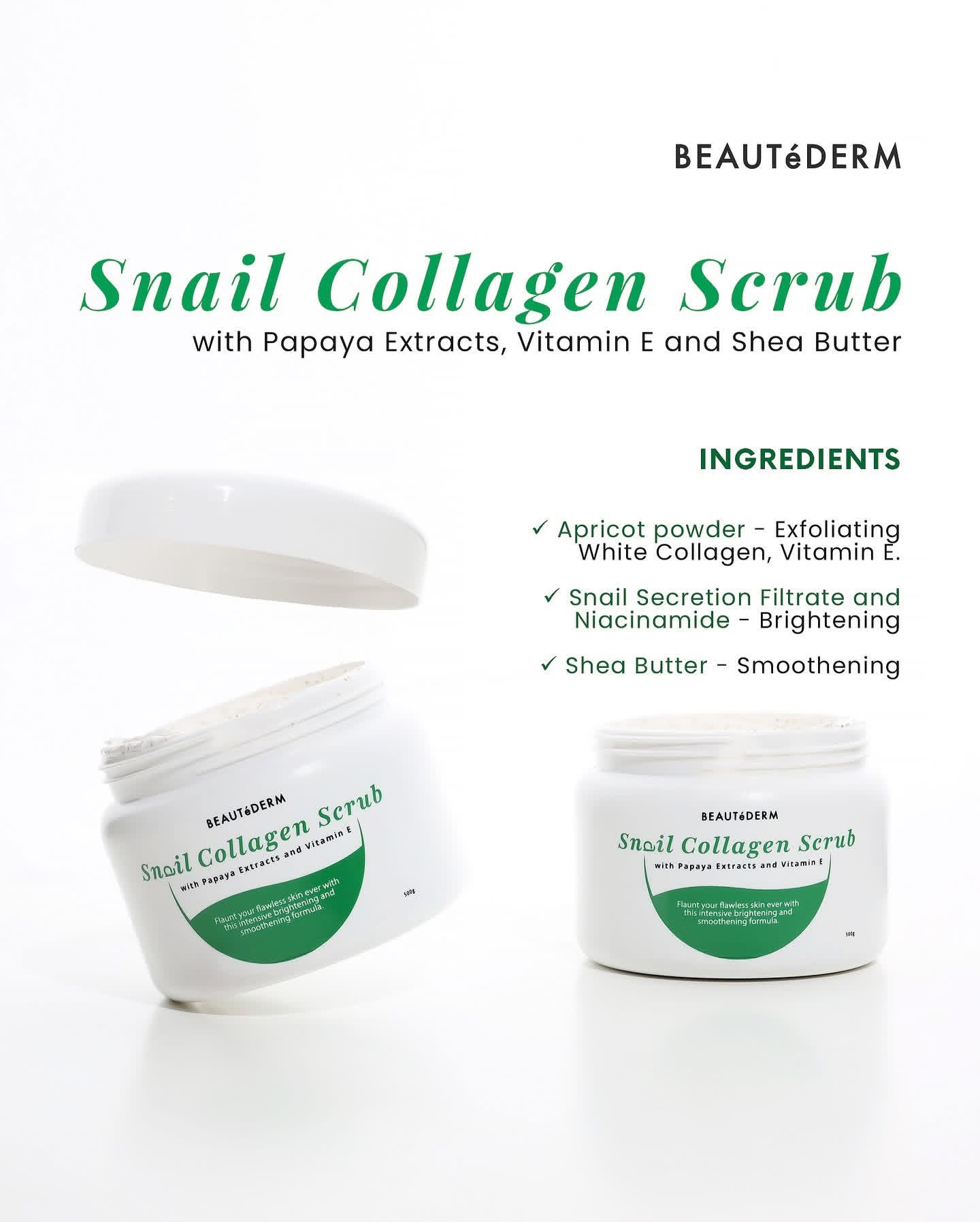 SALE! Snail Collagen Scrub 500g FREE Oatmeal Soap 125g