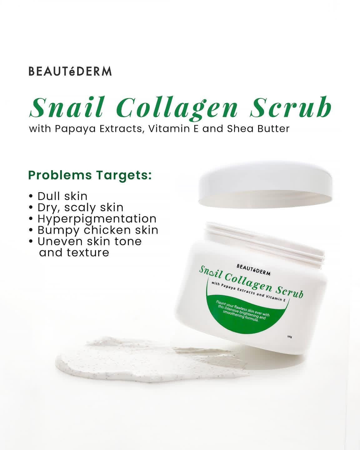 SALE! Snail Collagen Scrub 500g FREE Oatmeal Soap 125g