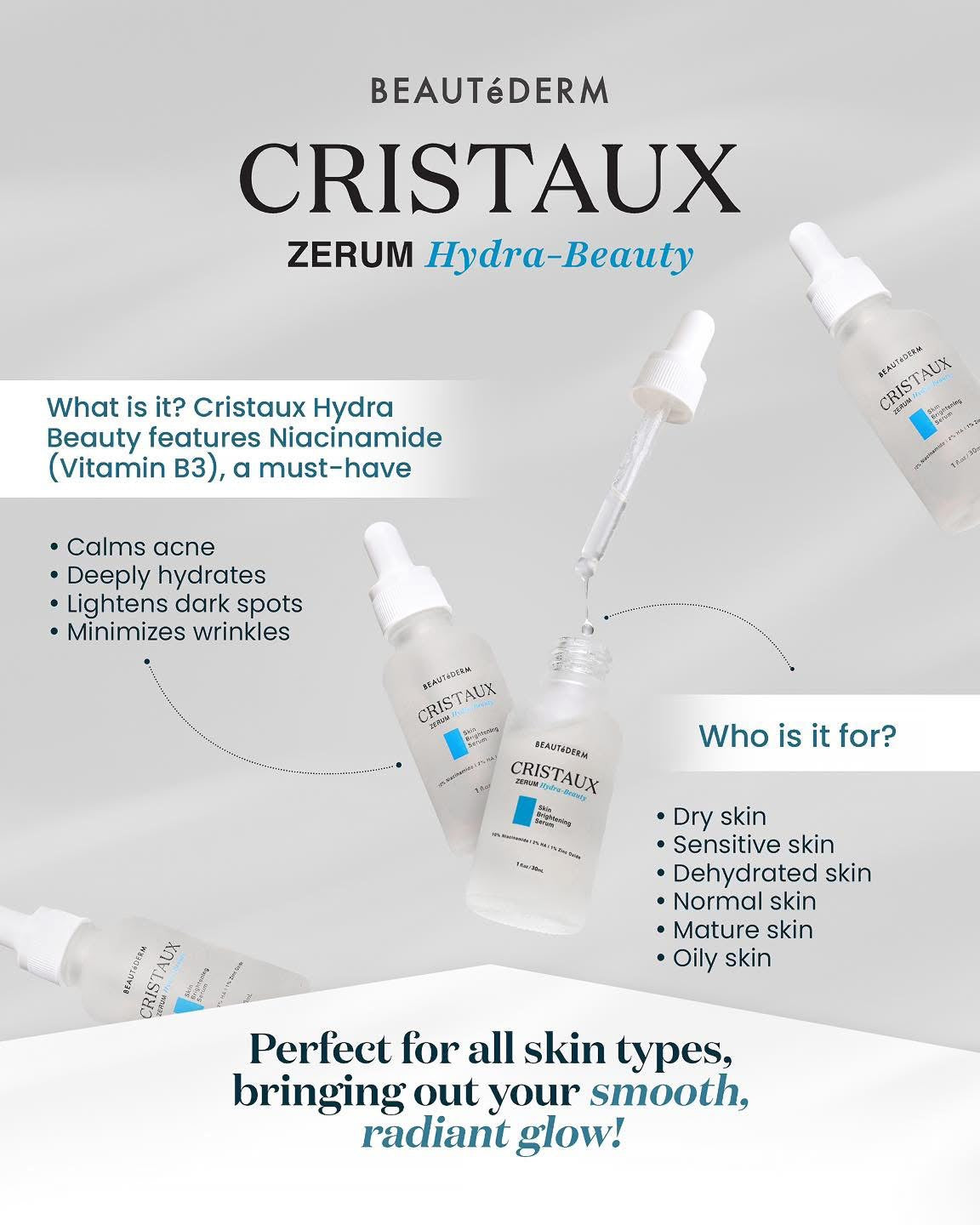 SALE! Cristaux Hydra-Beauty Zerum FREE Any  Creams 20g
