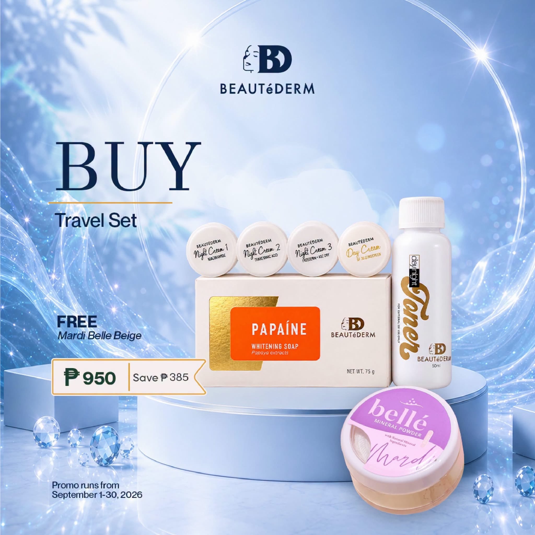 SALE! Beaute Travel Set FREE Mardi Belle Beige