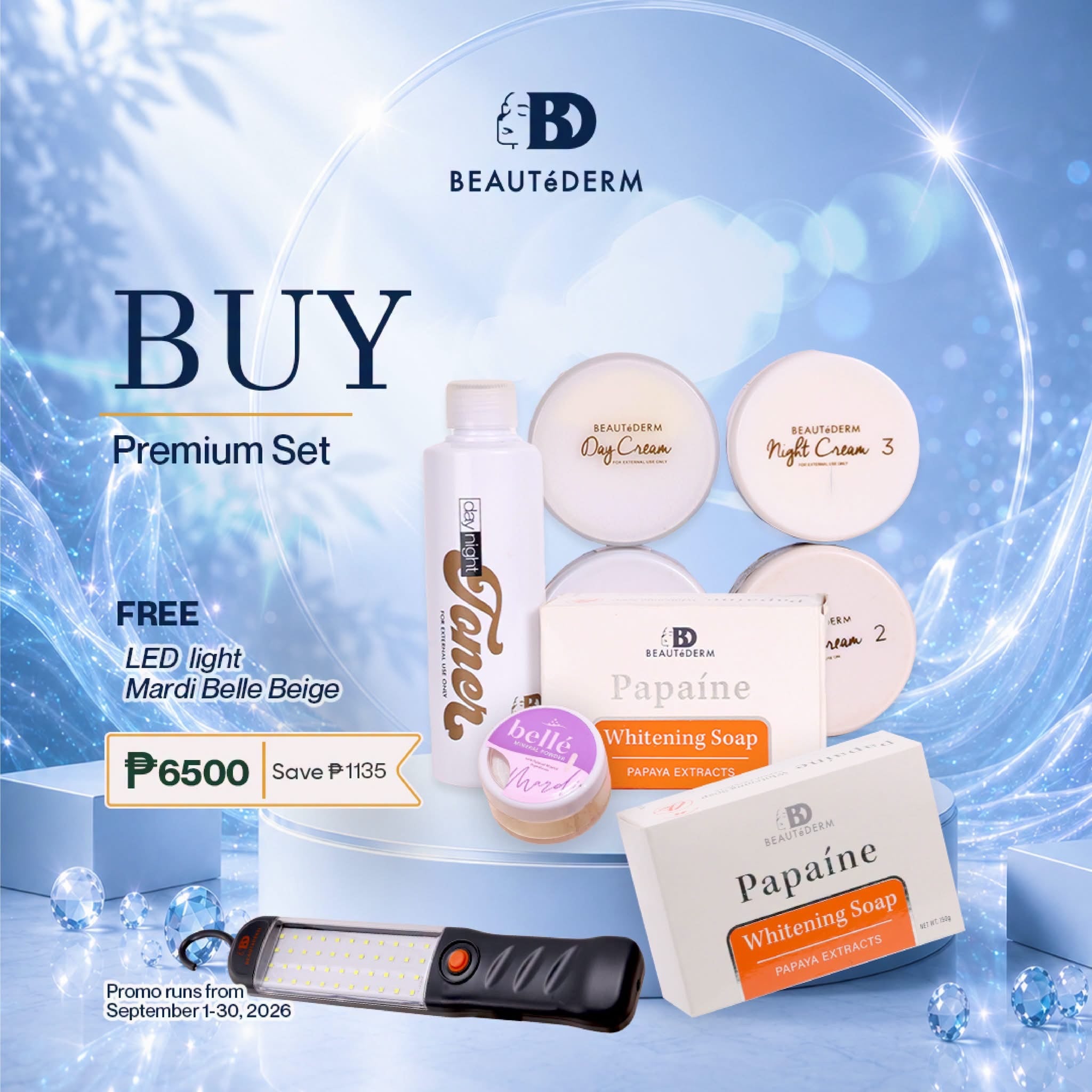 SALE! Beaute Premium Set FREE LED Light and Mardi Belle Beige