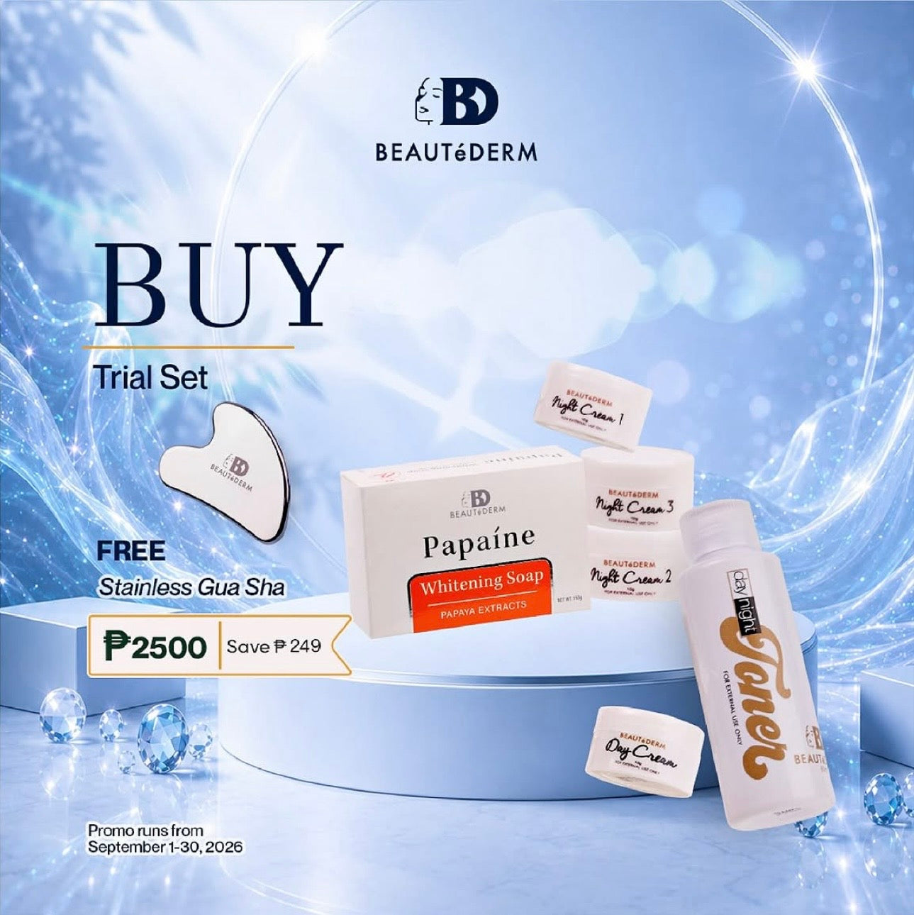SALE! Beaute Trial Set Free Stainless Gua Sha