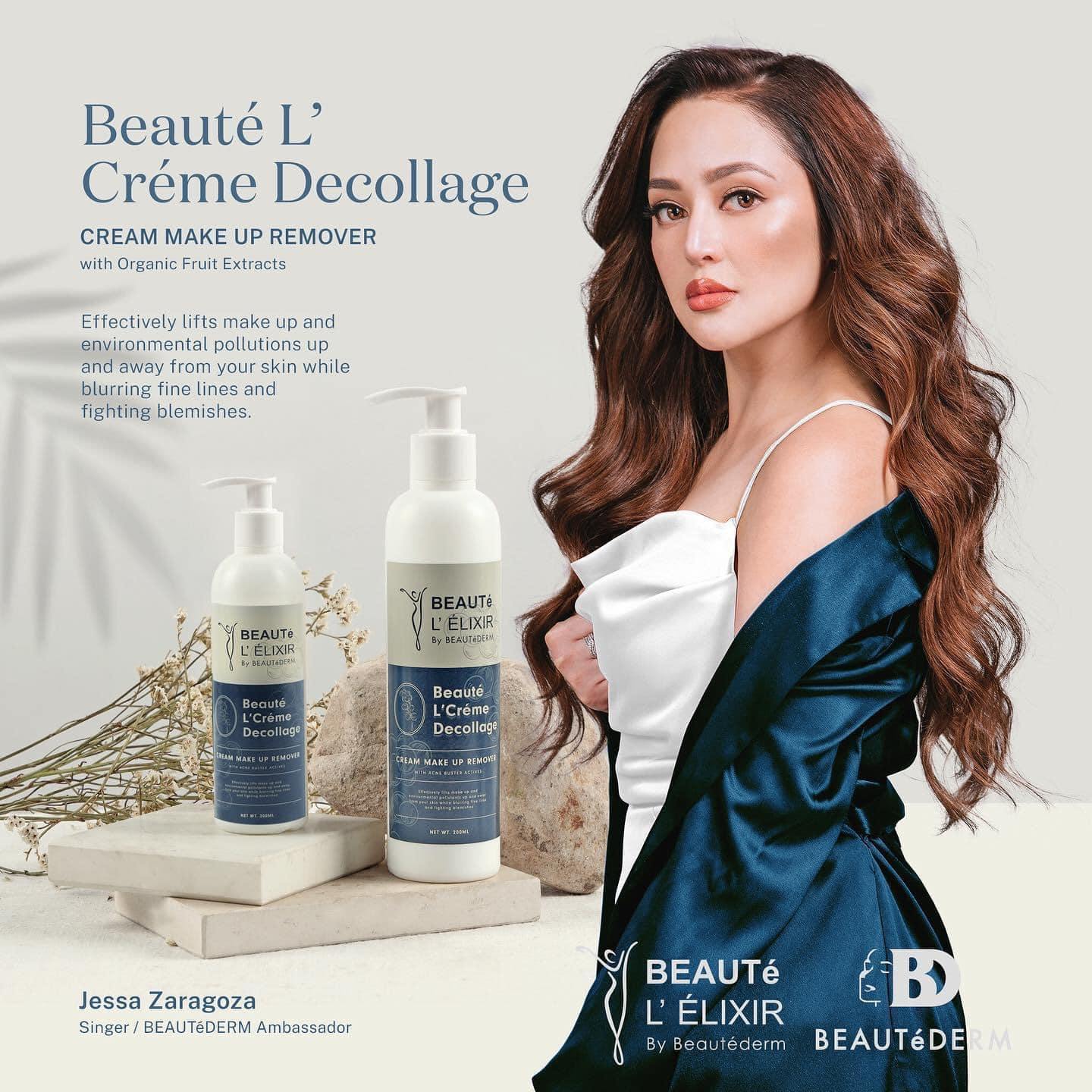 Beaute L' Creme Decollage, Cream Makeup Remover with Organic Fruit Extracts, Beaute L' Elixir by Beautederm, with Jessa Zaragoza (Beautederm Ambassador)