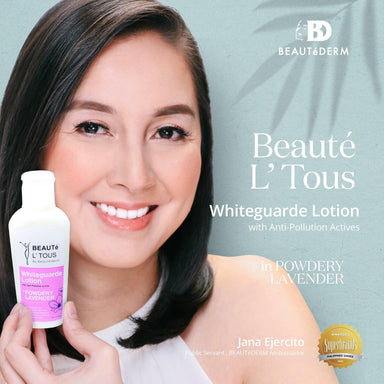 Whiteguarde Lotion with Anti-Pollution Actives, Powdery Lavender, 60ml, Beaute L’ Tous by Beautederm, with Jana Ejercito (Beautederm Ambassador)