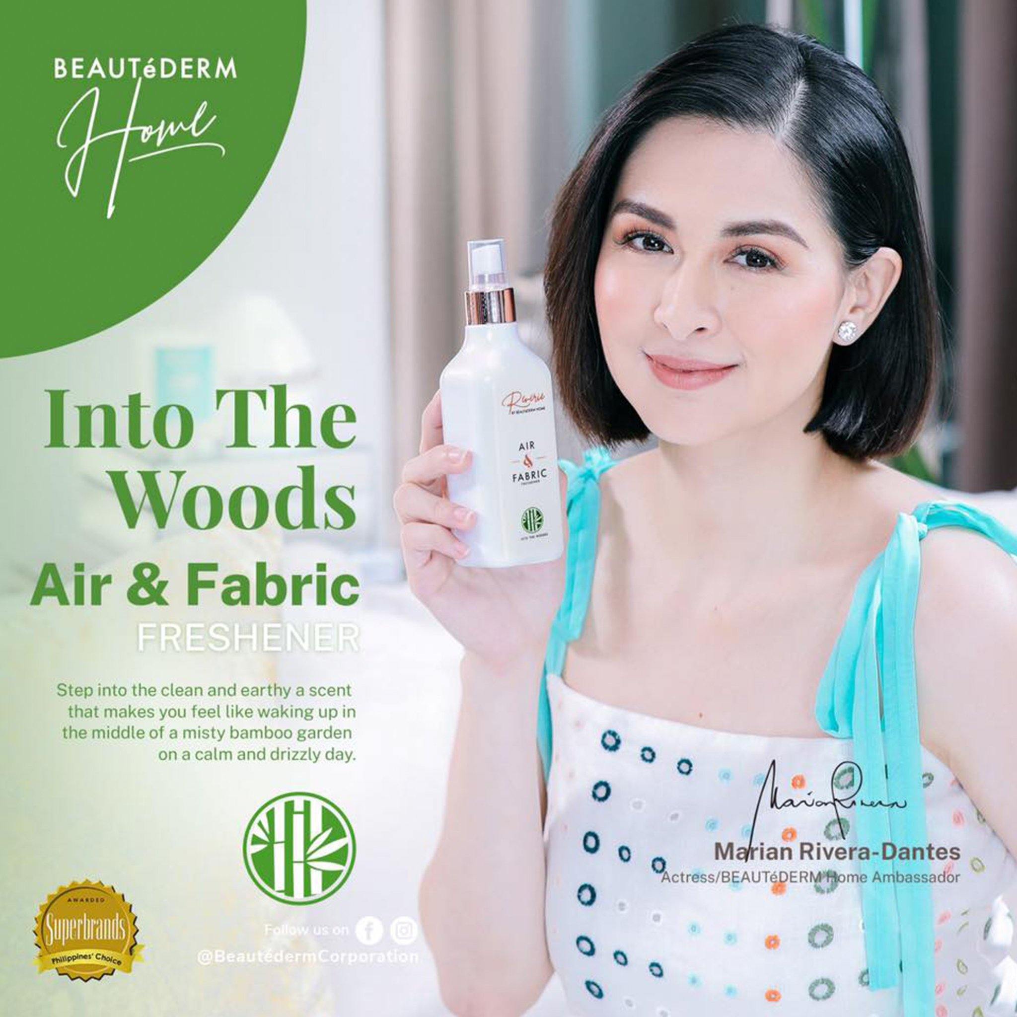 Air & Fabric Freshener, Into The Woods (Bamboo Scent), 250ml, Reverie by Beautederm Home, with Marian Rivera-Dantes (Beautederm Home Ambassador)