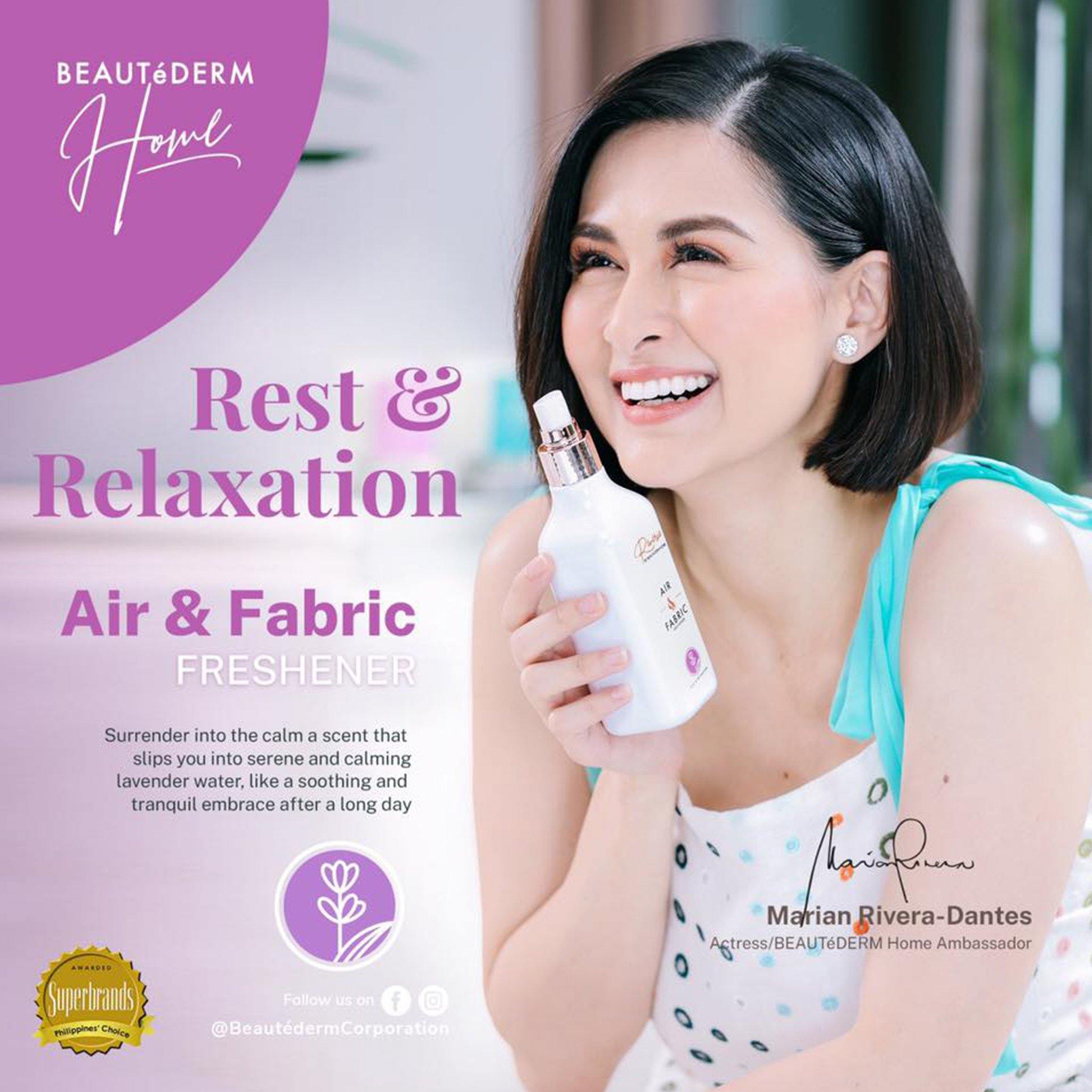 Air & Fabric Freshener, Rest & Relaxation (Lavender Scent), 250ml, Reverie by Beautederm Home, with Marian Rivera-Dantes (Beautederm Home Ambassador)